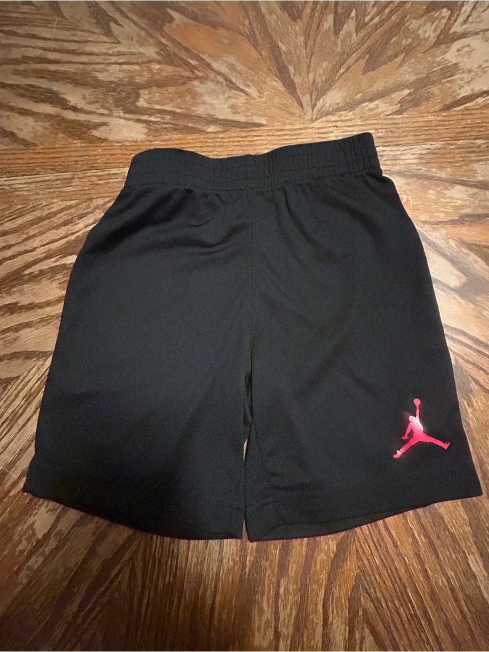 Nike Jordan Kids Mesh Basketball Shorts Black Red Size 5 M Like New